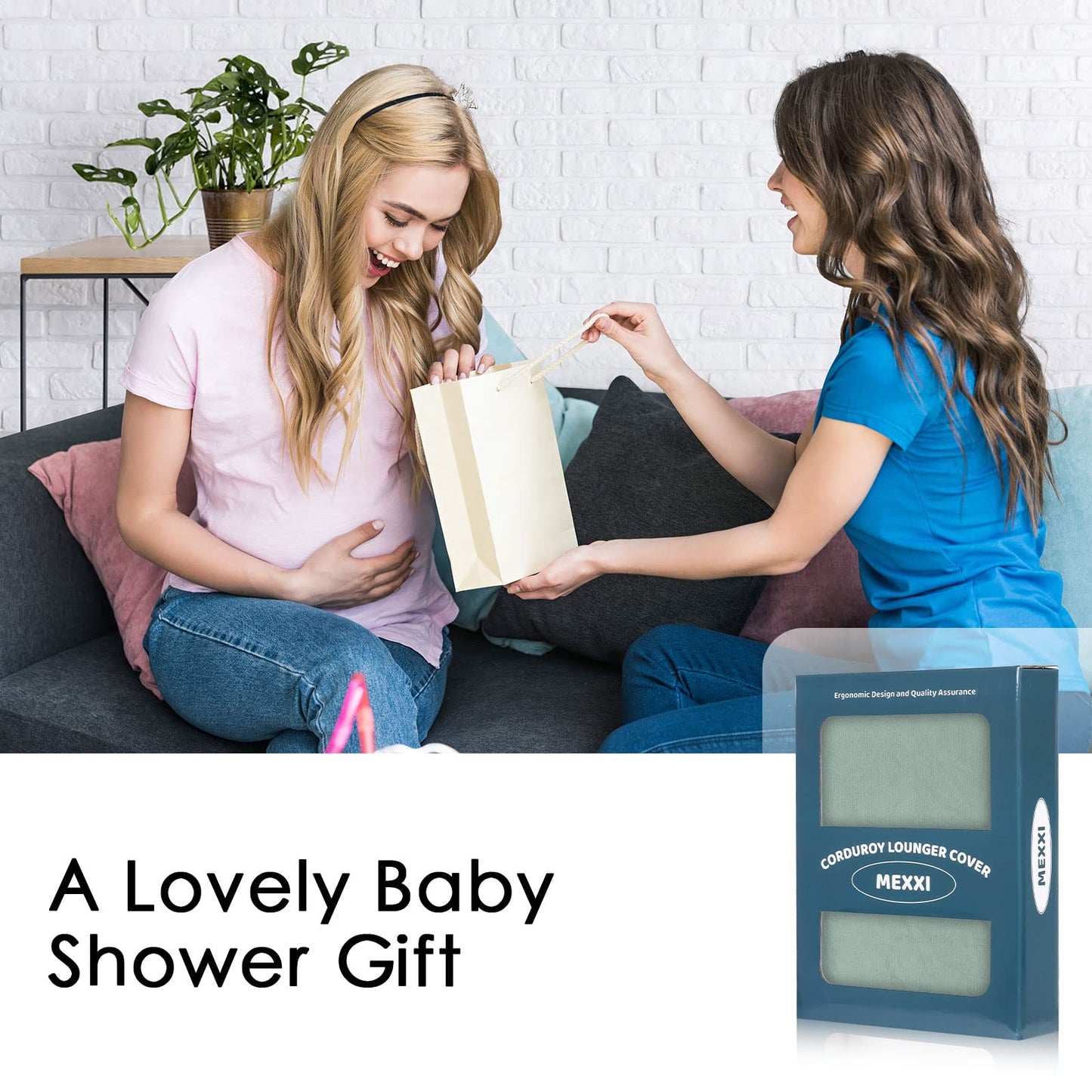 MEXXI Baby Nest Replacement Cover | Premium Quality Cotton | Hypoallergenic Lounger Cover Cotton Newborn Lounger Cover(Cover Only) (Corduroy Sage Green)