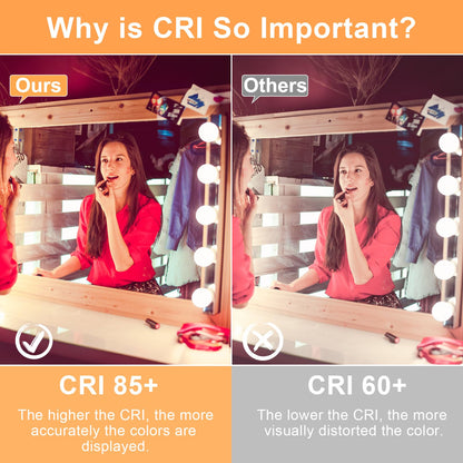 hansang G25 LED Globe Light Bulbs, Bathroom Vanity Light Bulbs E26 Base Warm White 2700K for Bedroom Makeup Mirror Lights, 60W Equivalent(5W), 500LM Non-dimmable,4Pack