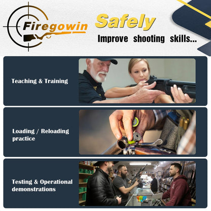 FIREGOWIN Pro 12GA Dummy Rounds – Training Snap Caps, Reusable Dry Fire Training Round with Rubber Primers -Orange Type 5 Pack