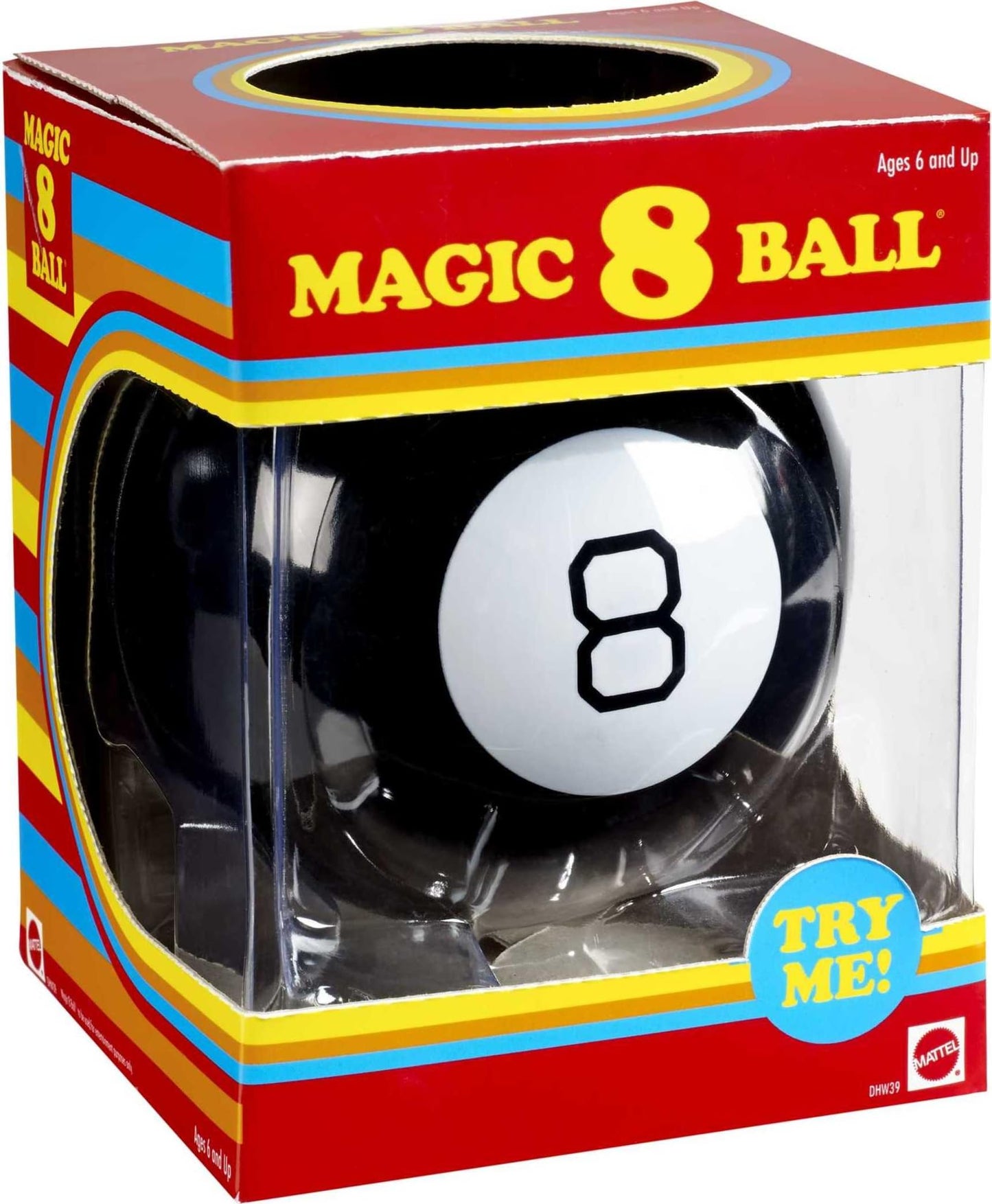 Mattel Games Magic 8 Ball Kids Toy, Retro-Themed Novelty Fortune Teller, Ask a Question & Turn Over for Answer (Amazon Exclusive)