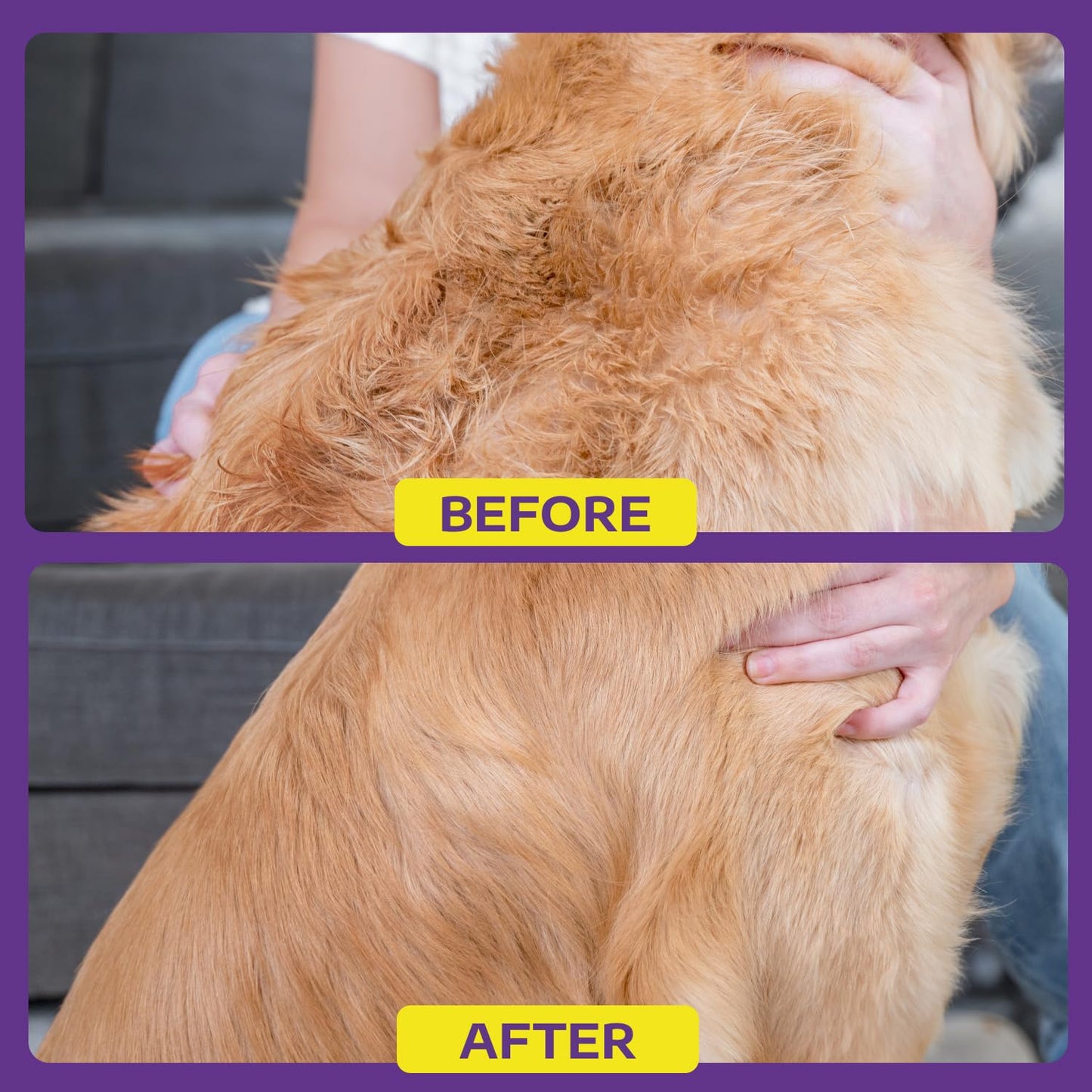 Hertzko Cat and Dog Dematting Tools Single Sided Dog and Cat Dematting Comb - for All Pets - Effortlessly Removes Tangles, Mats, and Loose Fur - Safe, Easy Grooming for Cats and Dog - Large