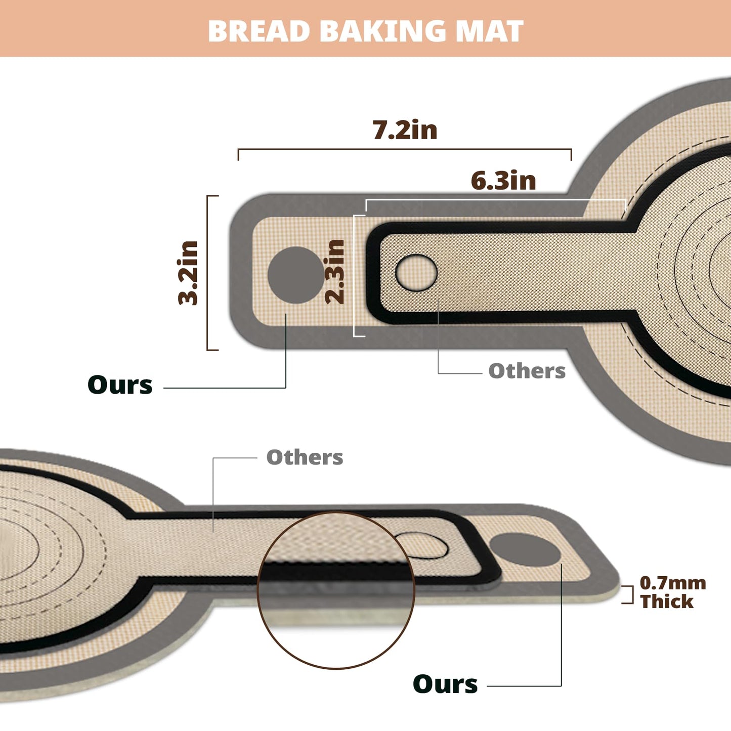 Koolstuffs Silicone Bread Sling for Dutch Oven, 2 PCS Non-Stick & Easy Clean Reusable Silicone Bread Baking Mats with Long Handles, Easy to Transfer Sourdough Bread