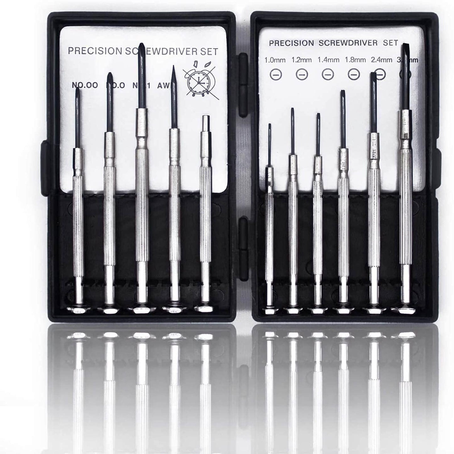 NSZETZ 11PCS Mini Precision Screwdriver Set, Small Tools with 11 Size Flathead and Phillips Kit, Professional Magnetic Repair Tool for Jewelry, Ring Doorbell, Watch, iPhone, Toys, Computer, Eyeglass