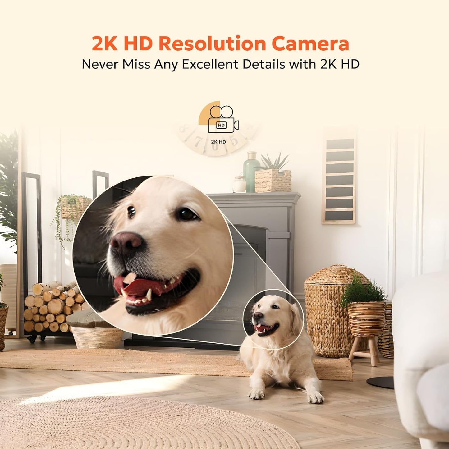 owltron Indoor Security Camera, 2K Cameras for Home Security with Motion Detection, Pet Cam & Baby Monitor with Night Vision, 2.4 GHz WiFi Two-Way Talk, Cloud/SD Storage, Works with Alexa