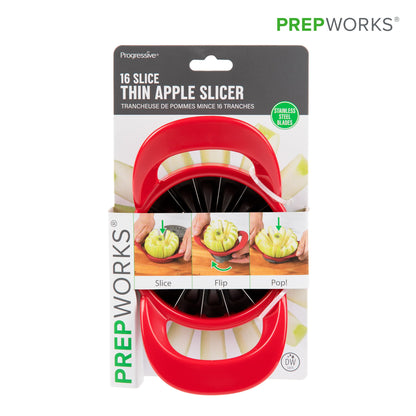 PrepWorks Dishwasher Safe Apple Slicer and Corer – 16-Slice Thin Apple Cutter with Safety Cover