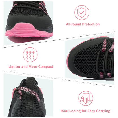 MAINCH Women's Hiking Water Shoes Quick Dry Outdoor Sport Sneakers (Black Rose, Size 8)