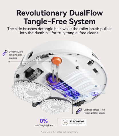 NARWAL Freo Pro Robot Vacuum and Mop Combo, Tangle Free Robot Mop, 8500Pa Powerful Suction, Self-Emptying, Auto Mop Washing, Auto Drying, Obstacle Avoidance, Ideal for Pet Hair and Hard Floor