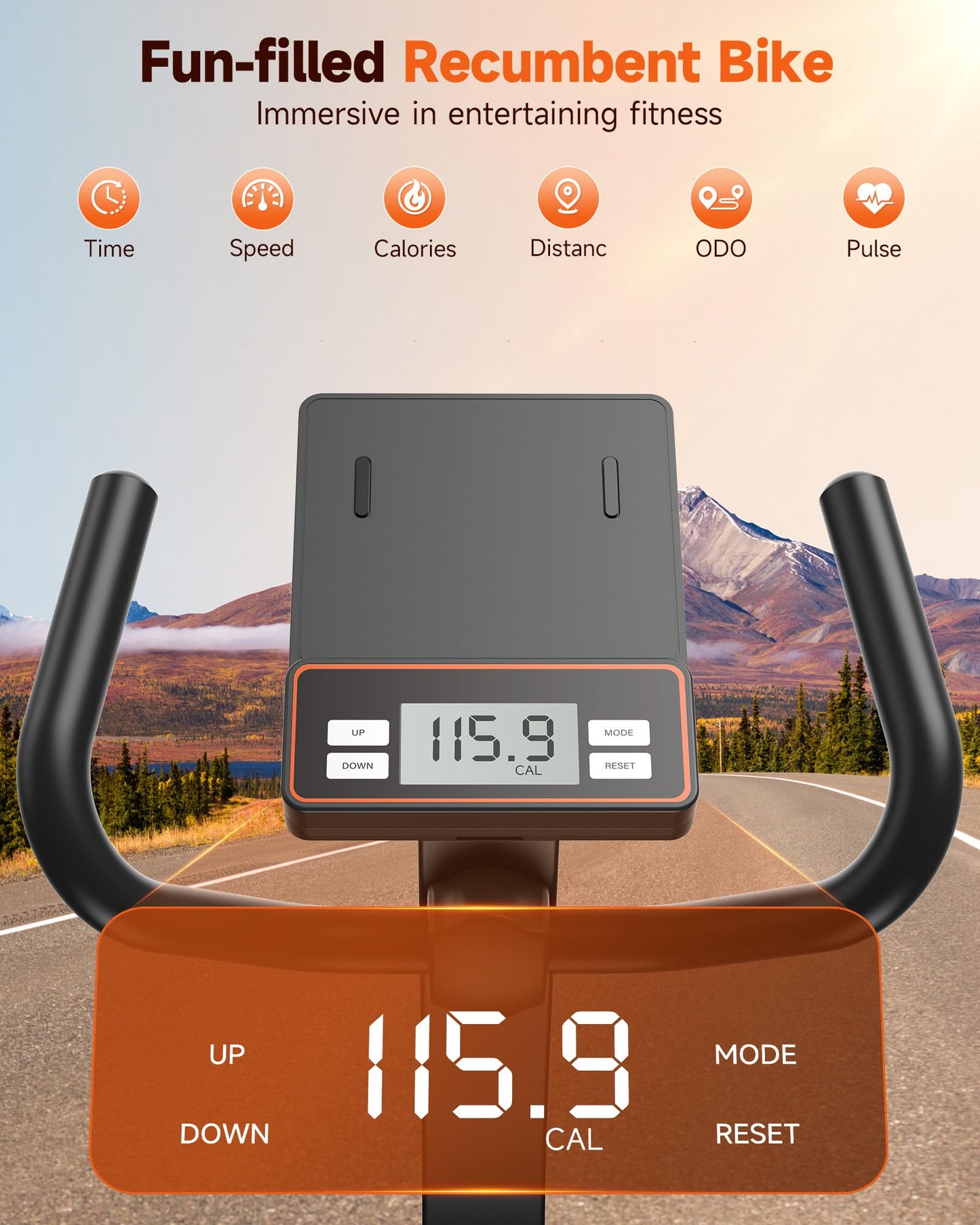 Niceday Recumbent Exercise Bike, Recumbent Bike for Home, Recumbent Stationary Bike 400LBS Weight Capacity, Magnetic Recumbent Bike with Smart APP, LCD Monitor, Heart Rate Handle