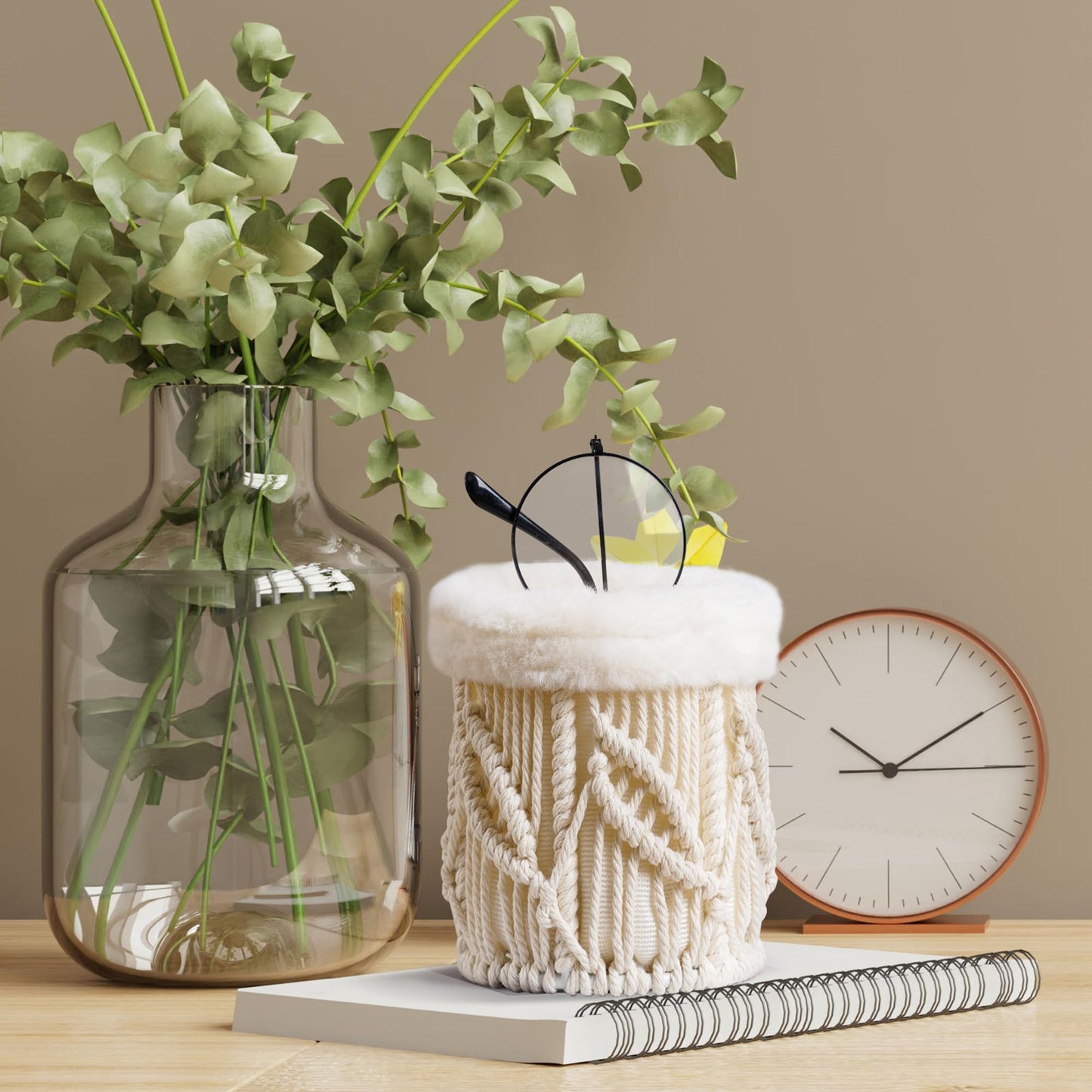 HOSROOME Glasses Holder for Nightstand Boho Decor Eyeglass Holder Stand for Office Desk Organizer