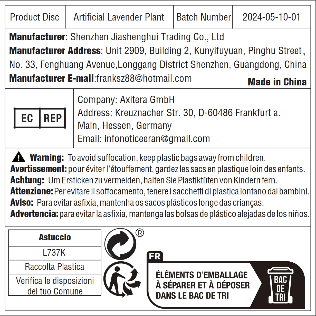 MIXROSE Fake Plants Purple Lavender Flowers in Pot 10" Tall Faux Artificial Potted Plant Greenery for Home Office Patio Coffee Table Farmhouse Aesthetic Bedroom Bathroom Decor