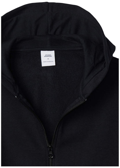 Amazon Essentials Hoodies - Boys' Black Zip-Up Sweatshirt, Medium, Fleece