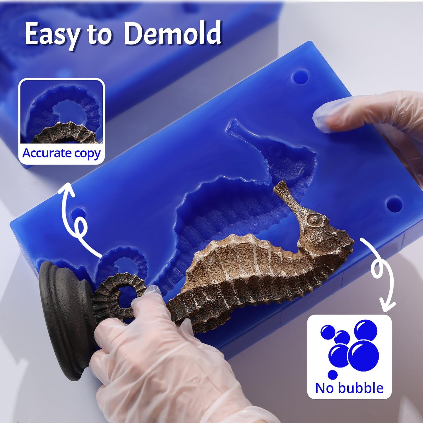 LET'S RESIN Silicone Molds Making Kit 30A, Blue Silicone for Making 2 Part Molds, Liquid Silicone Rubber Mixing Ratio 1:1 - Ideal for Resin Molds, 3D Molds DIY Making (20.8oz)