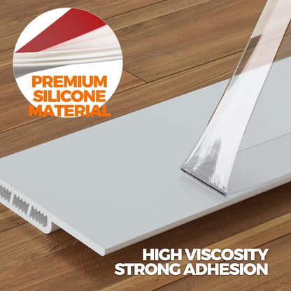 Holikme 2 Pack Door Draft Stopper Sheets, Rolls & Strips Under Door Draft Blocker Insulator Doors Sweep Weather Stripping Noise Stopper Strong Adhesive, White