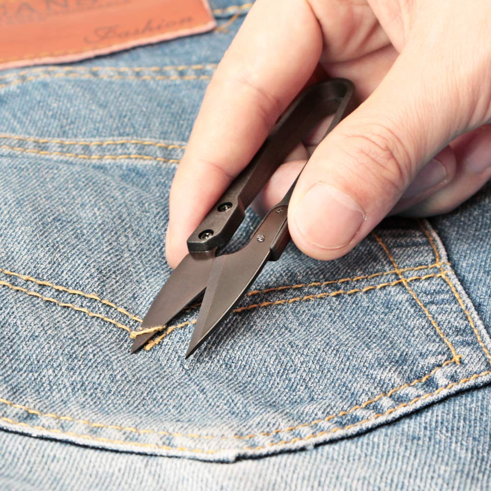 Pinking Shears for Fabric, Zig Zag Scissors, Ergonomic Grips, Ultra-Sharp, Professional Peaking Shears for Sewing, Craft, Dressmaking, 9 Inch, Black