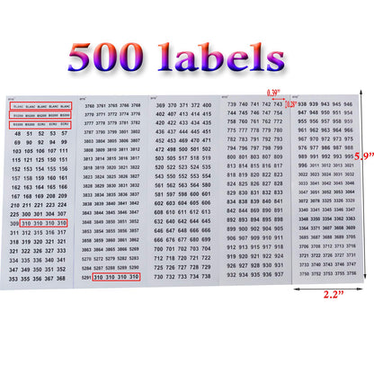 520 Pack Cardboard Floss Bobbins,Floss Cards for Wrap and Store Floss, Needlepoint and Craft Thread ，with 500 Color Number Labels,