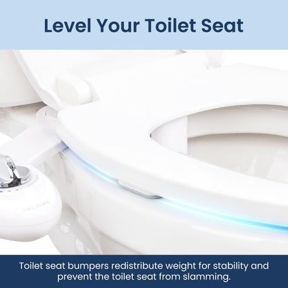Luxe Bidet 4 Piece Universal Non-Slip Toilet Seat Bumpers with Strong Adhesive