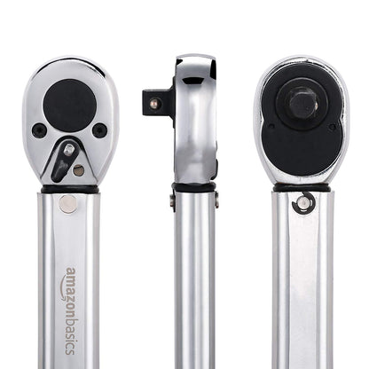 Amazon Basics 3/8-inch Drive Click Torque Wrench - 15-80 ft.-lb, 20.4-108.5 Nm