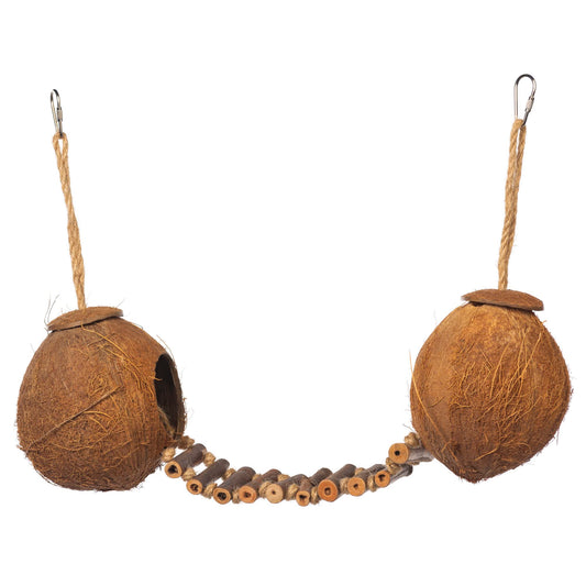 Prevue Pet Products Naturals Double Coconut Walk for Small Animals & Birds 62818,16X4X9