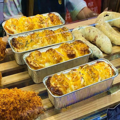 MOACOCK 100 Pack 1Lb Aluminum Mini Loaf Baking Pans, 6” x 3.5” x 2” Heavy Duty Disposable Loaf Pans, Thick Foil Bread Pans for Baking Holiday Treats Food Storage and Takeout