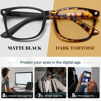 livho High Tech Blue Light Glasses - Advanced up to 99% Blue Light Blocking Computer Glasses - Screen Fatigue & UV Protection