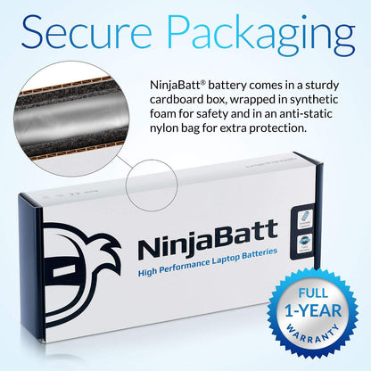 NinjaBatt 807956-001 HP Battery for HS04 HS03 807957-001 807611-421 HSTNN-LB6U Notebook 15-AY039WM TPN-I119 G4/G5 240 245 246 250 256 - High Performance