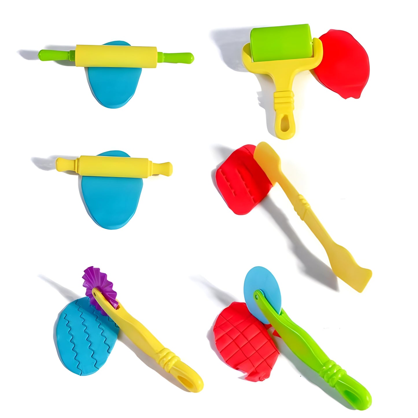 6-Piece Kids’ Dough Tool Set – Colorful, Child-Safe Modeling Clay Accessories for Small Hands