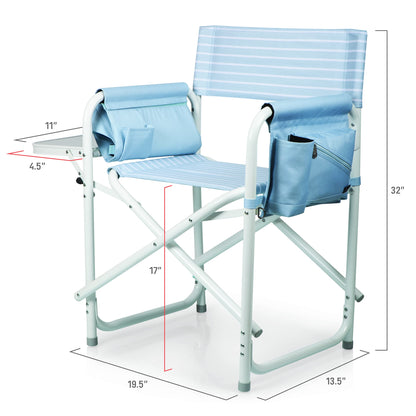 PICNIC TIME ONIVA - Outdoor Directors Chair with Side Table - Beach Chair for Adults - Camping Chair with Table