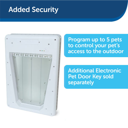 PetSafe Electronic Pet Door - Rust-Proof Programmable Smart Collar-Activated Dog or Cat Entry - Easy Installation & Space-Saving Design - Large - Fits Pets Up to 100 lb