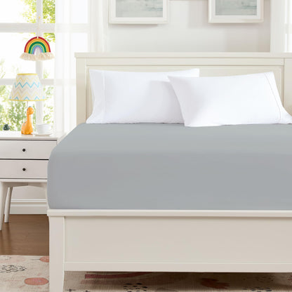 Hotella 100% Microfiber 60"x80" Queen Size Fitted Sheet Only, Hotel Quality Deep Pocket Bottom Sheet, Up to 14 inch Bedding Matress Protector, Machine Washable and Non-Fade, Stay in Place,Light Gray