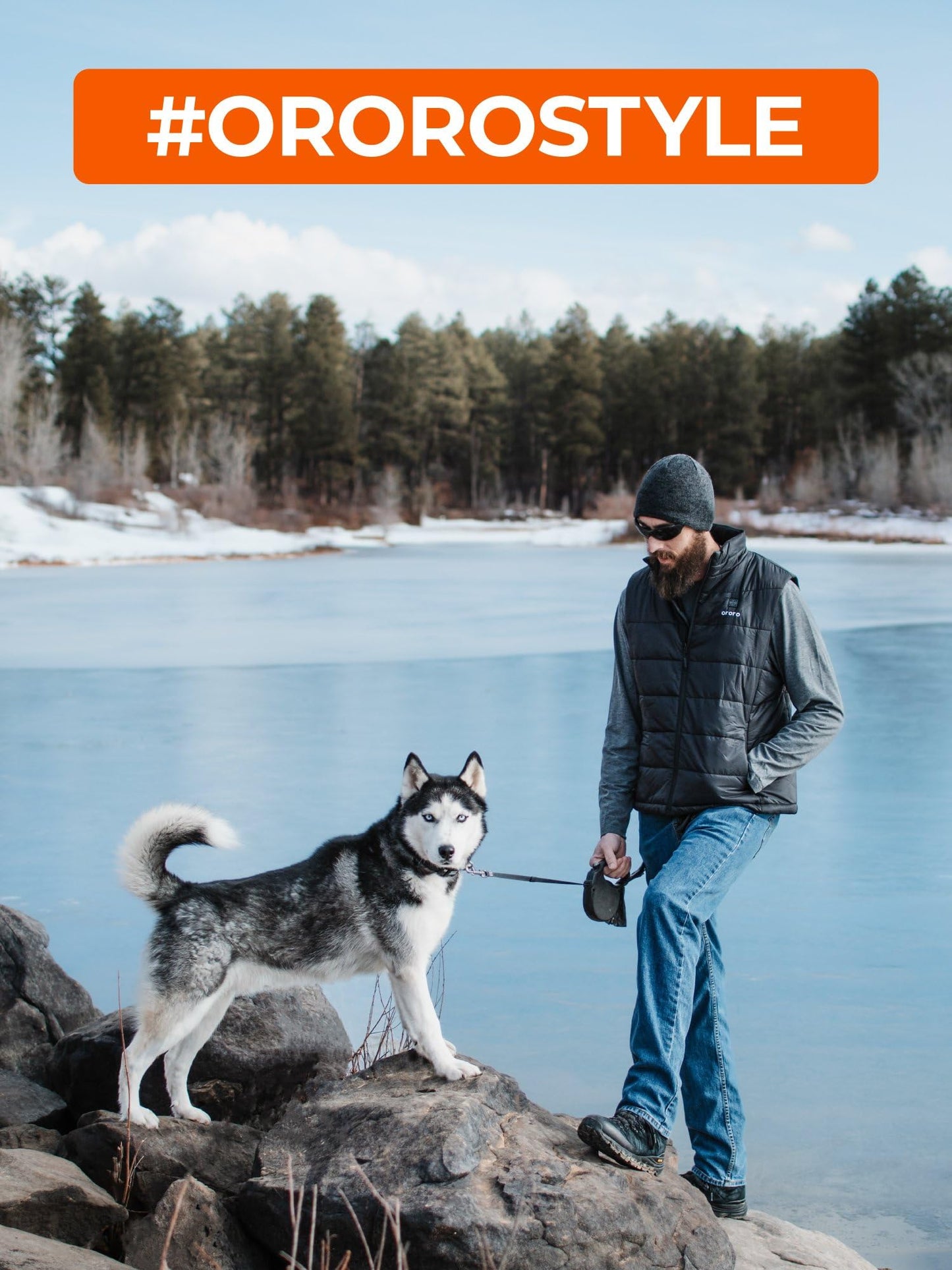 ORORO Men's Lightweight Heated Vest with Battery Pack (Black,XL)