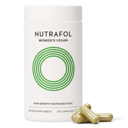 Nutrafol Women's Hair Growth Supplements, For Women 18-44 Years Old, Clinically Tested for Visibly Thicker, Stronger Hair, 100% Vegan Ingredients, Dermatologist Recommended - 1 Month Supply