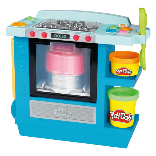 Play-Doh Kitchen Creations Rising Cake Oven Bakery Playset for Kids 3 Years and Up with 5 Modeling Compound Colors, Non-Toxic