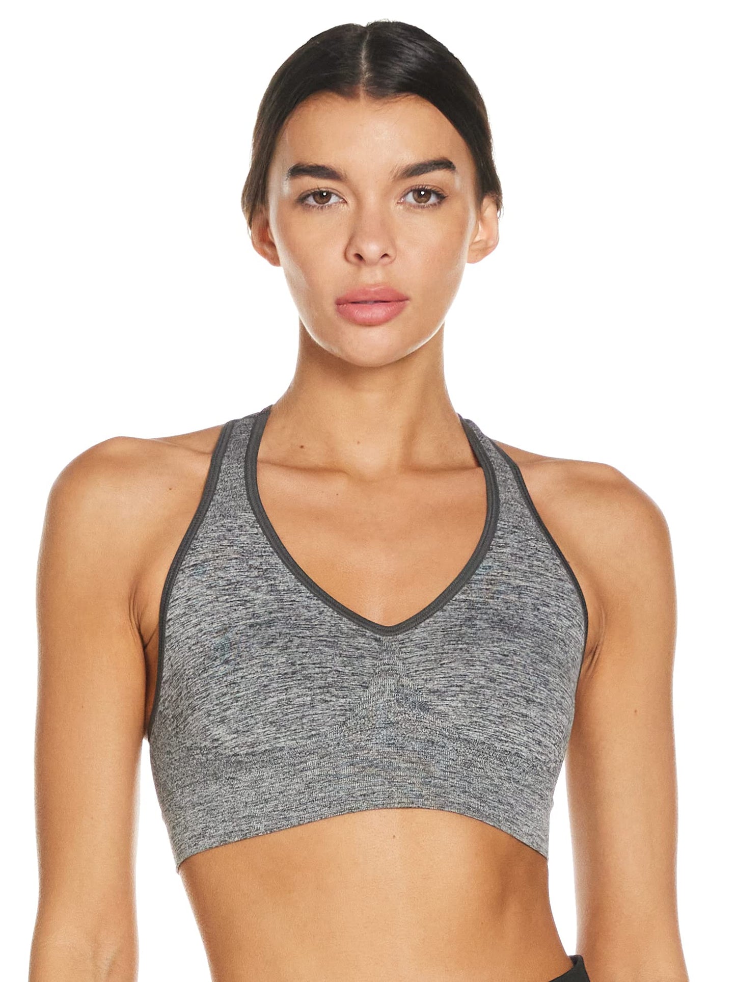 Hanes Women's Get Cozy Racerback Bra, Gravel Grey Heather, X-Large
