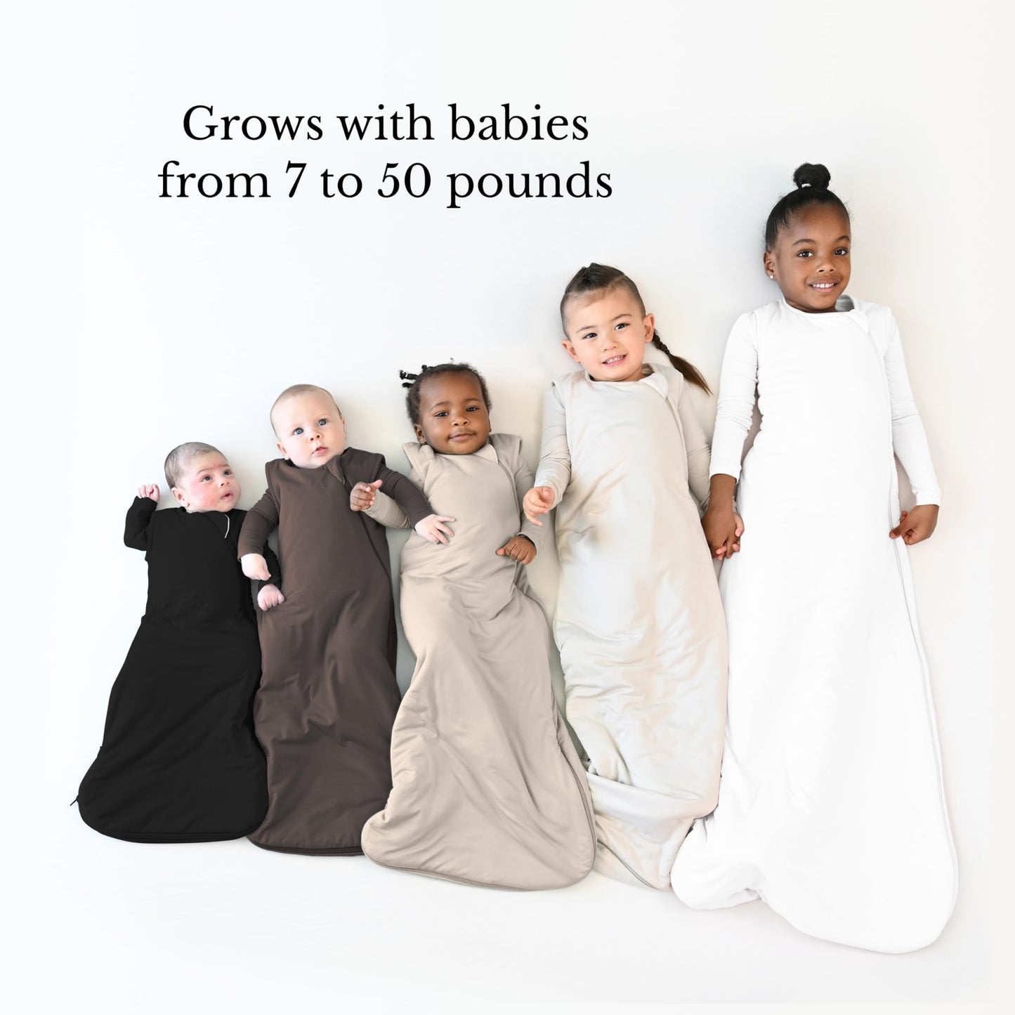 KYTE BABY Unisex Rayon Made from Bamboo Sleep Bag for Babies and Toddlers, 1.0 Tog (Medium, Fog)