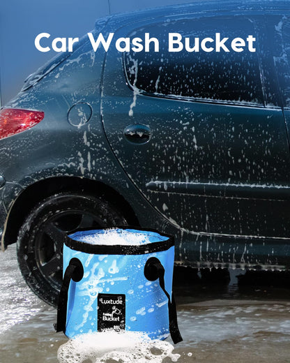Luxtude Collapsible Bucket, 5 Gallon Bucket(20L), Beach Buckets, Fishing Buckets, Portable & Ultra Lightweight Outdoor Basin Container, Folding Basin Container for Fishing, Camping, Hiking, Beaching