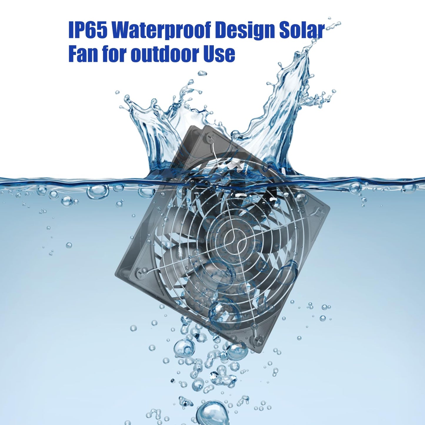 MARBERO 4.7 Inch Solar Powered Fan Kit, 15W Solar Panel with 2 Waterproof Fans, Intake or Exhaust Air Fan wtih 13 Ft Cable for Outside Backyard Chicken Coops, Greenhouses, Dog Houses, Pet Houses