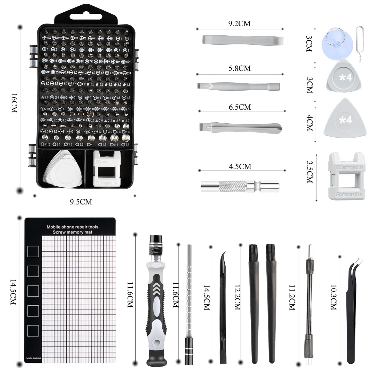 Precision Screwdriver Kit, Electronics Repair Tool Set with Clean Brush, Tool Gifts for Men, Repair for Electronics,Macbook, Laptop, PC, RC, PS5, iphone,Jewelers, XBOX, Glasses