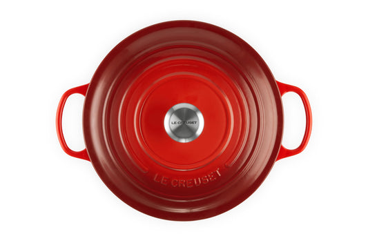 Le Creuset Enameled Cast Iron Signature Round Dutch Oven, 7.25 qt., Cerise