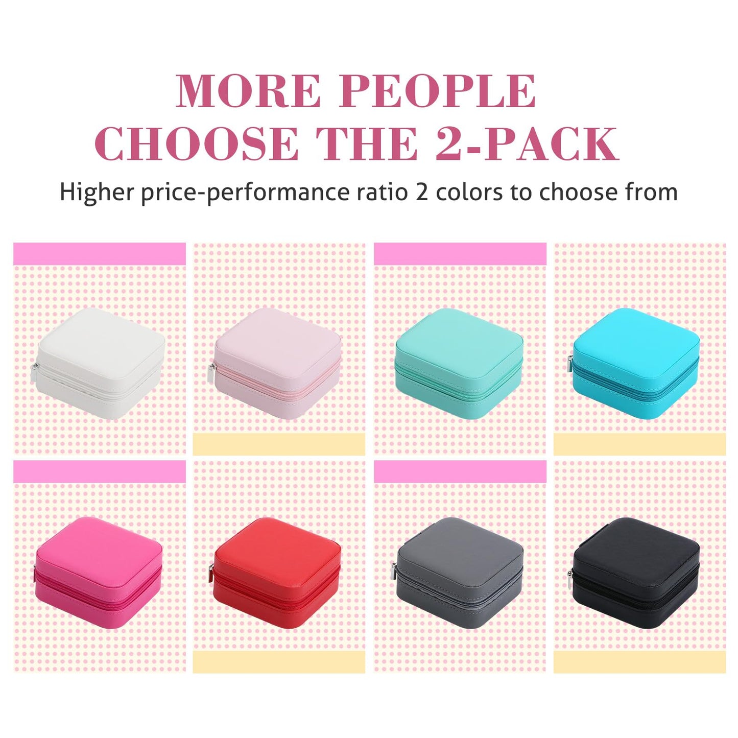 17Dec Small Travel Jewelry Case Organizer,Mini Travel Essentials for Women,Bridesmaid Gifts Birthday Gifts for Women,Small Jewelry Box for Girls 8-12