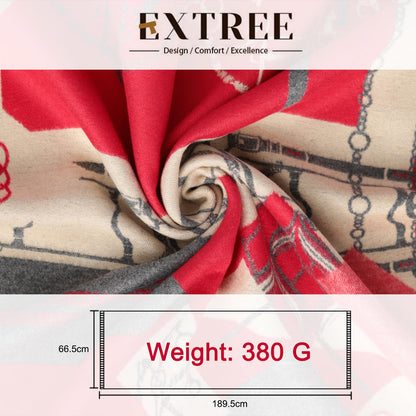 EXTREE Scarfs for Women Pashmina Silky Shawl Wrap for Evening Dressing Blanket Open Front Poncho Cape