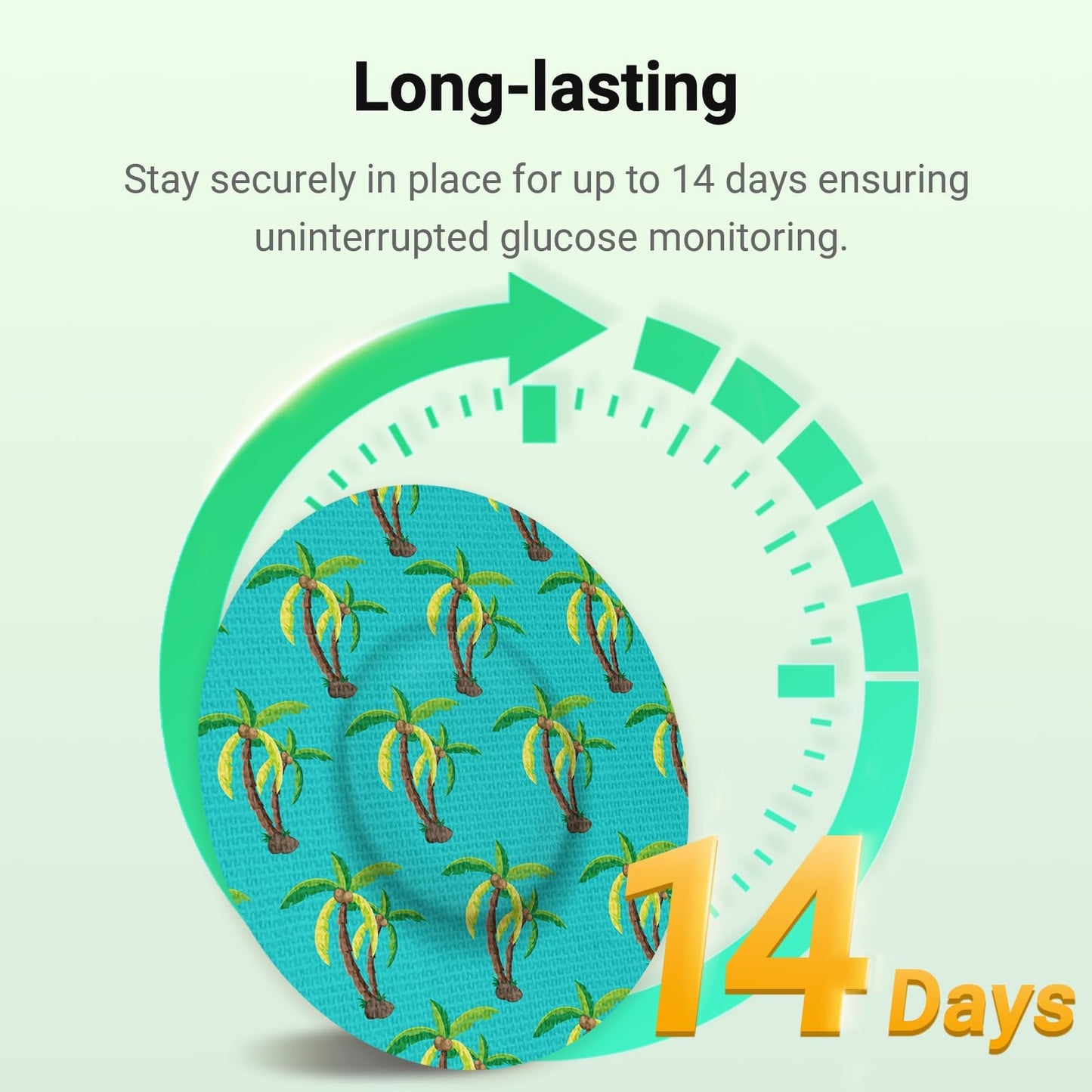 Kovoq Freestyle Libre 2 & Lingo Colorful Adhesive Patches, 2pcs Protective Hardshell Cover + 10pcs Surprise Pattern Sensor Patches,Multiple Protection for CGM Glucose Monitor