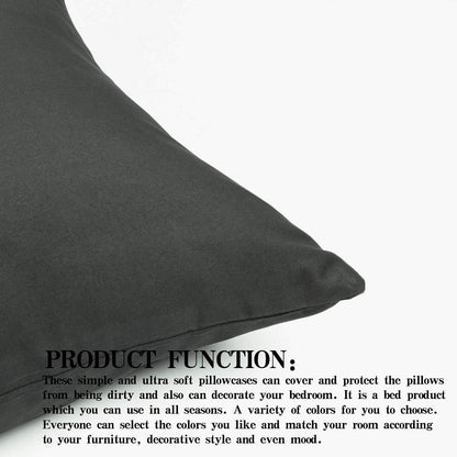 NTBAY Zippered Toddler Pillowcases Set of 2, 100% Brushed Microfiber 13x18 Pillowcases, Super Soft and Cozy Travel Kids Nursery Pillow Cases, 13x18 Inches, Dark Grey