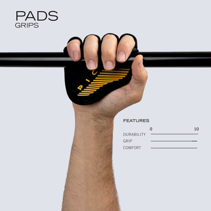 PICSIL - Fitness Grips Pads | Alternative to Gym Gloves | Strong Neoprene Grip for Weightlifting & Cross Training | Suitable for Men & Women | Design for Dumbbells and Pull Ups | One Size | Army