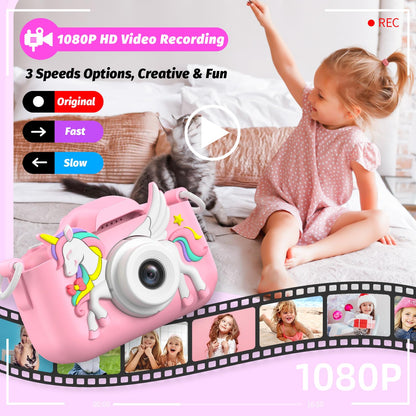 Masterbee Children's Camera Toys for Girls & Boys, 3-12 Years - 1080P HD Video Kids Digital Camera - Perfect for Christmas & Birthday Gifts