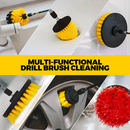 Holikme 22Pack Drill Brush Attachments Set,Scrub Pads & Sponge, Buffing Pads,Power Scrubber Brush,Car Polishing Pad Kit,Wax Applicator Pad,Car Cleaning Kit,Masonry Brushes,Cleaning Supplies