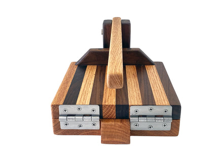 8 Inch Oak & Walnut Tortilla Press – Handmade Hardwood Tortilla Maker by Central Coast Woodworks