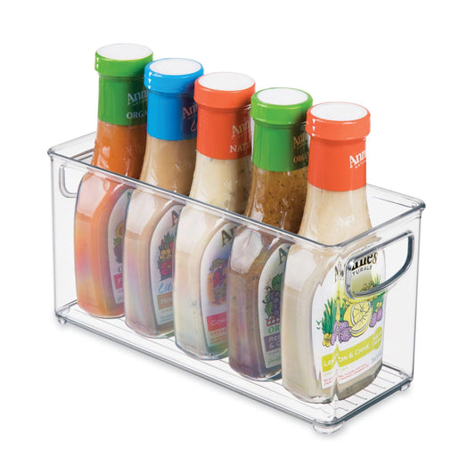 iDesign Stackable Pantry Bin with Handles for Kitchen, Fridge, or Freezer, Clear, Made in USA