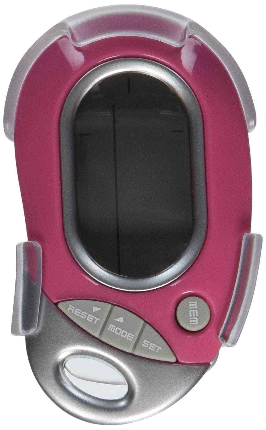 Pedusa PE-771 Tri-Axis Multi-Function Pocket Pedometer (Pink with Holster/Belt Clip)