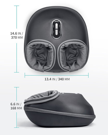 Nekteck Shiatsu Foot Massager with Heat, Deep Kneading Therapy Air Compression, Feet Massage Improve Blood Circulation Foot Wellness Soothing Pain Relief, Relax for Home Office Use