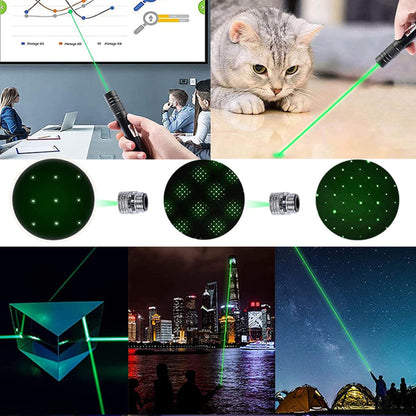 Green Laser Pointer Long-Range Laser Pointer High Power-Rechargeable Laser Pointer for Hiking, Presentations & Outdoor Use